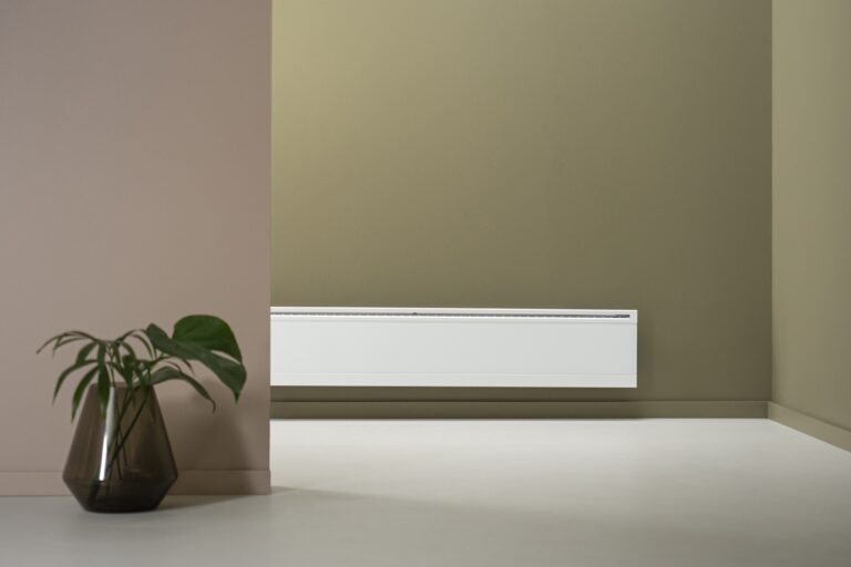 Iver glass skirting panel radiator